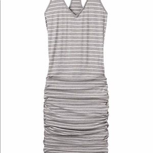 Grey Athleta Striped Racerback Tank Dress